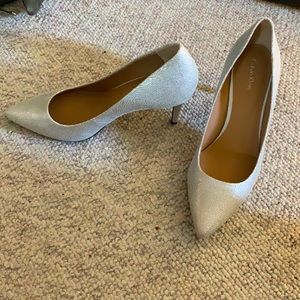 Silver Calvin Klein heels size 9 brand new!